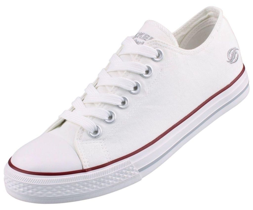 Dockers by Gerli Damen Canvas Sneaker Weiß Immagine del prodotto 