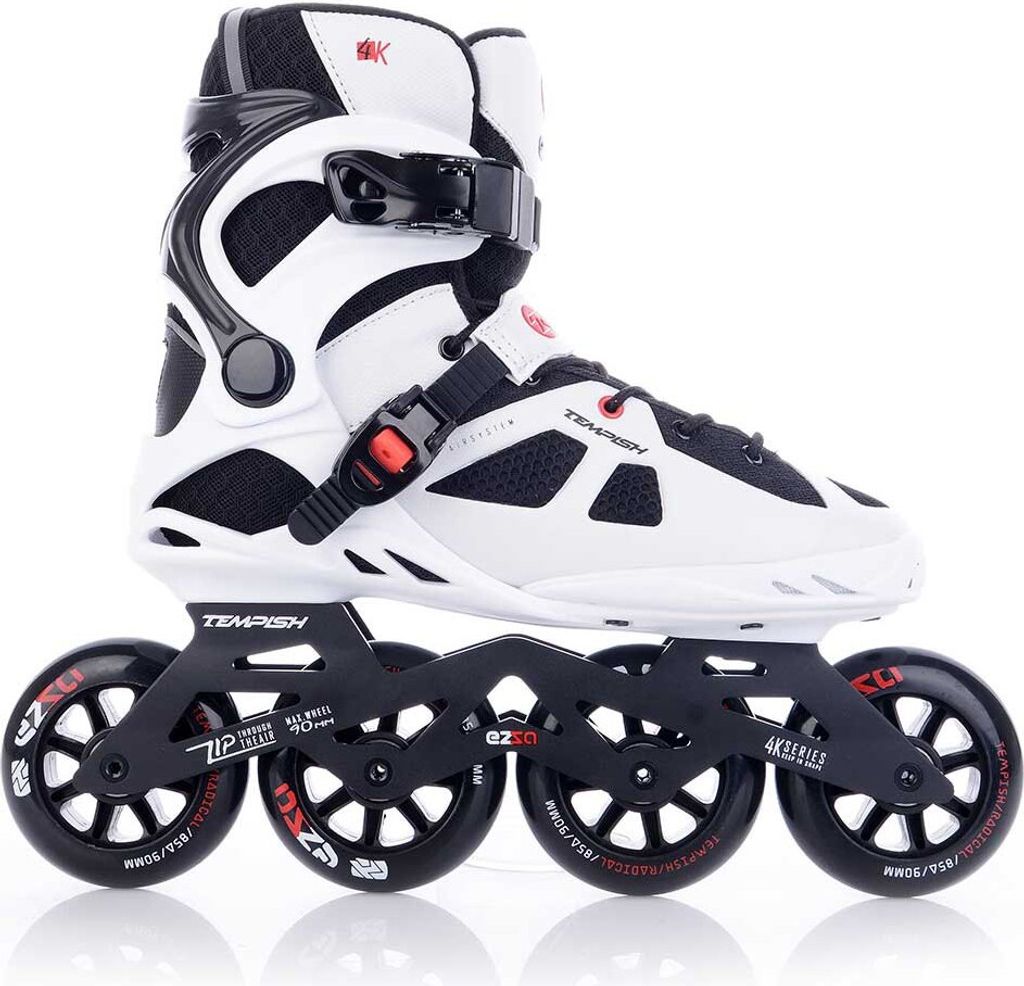 Tempish inline-Skates Ezza 90 softboot 85A weiß/schwarz Größe 38