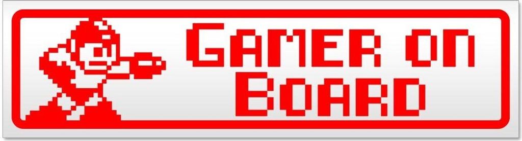 Kiwistar Gamer on Board Magnetschild Schild magnetisch - 30cm Rot - Magnetfolie für Auto PKW Kfz