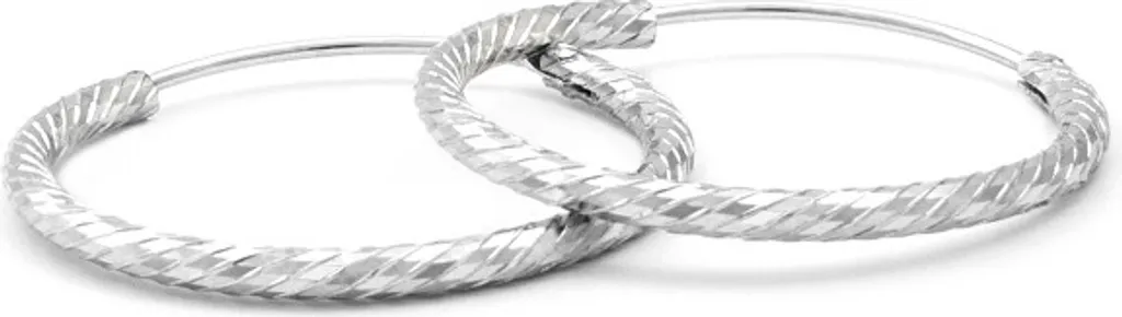 Orecchini tondi in argento AGUC350/N, 2 cm - 2