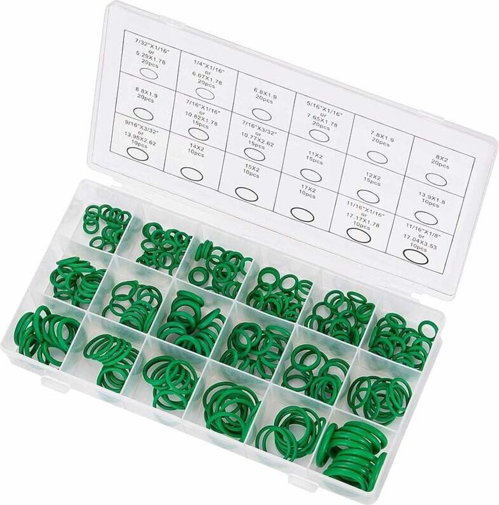 270-teiliges O-Ring-Set, 18 Größen, Ersatzdichtungen für hydraulische Klimaanlagen, gute Abdichtung an Bewässerungsarmaturen für Tür-, Fenste...