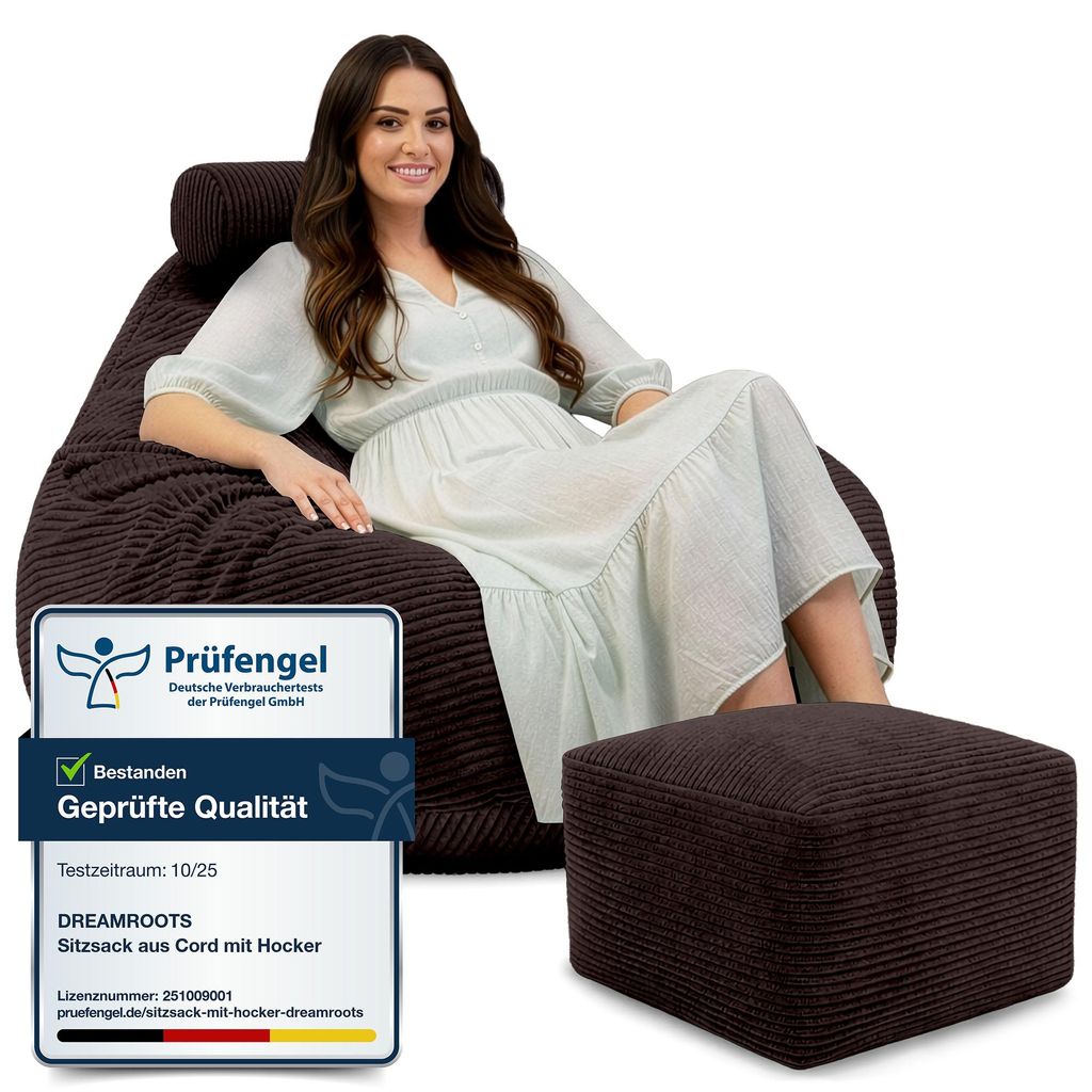 Dreamroots sedací vak, Puff 90x90x100 cm, puf s výplní, puf Obrázek produktu 