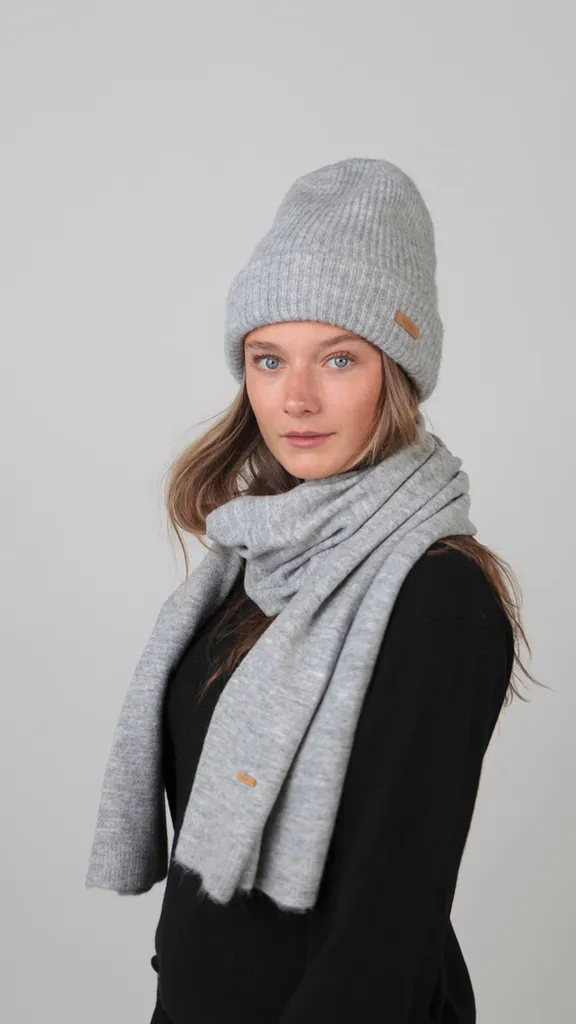 Offerta Sciarpa Grigia in Seta e Lana - Scialle Elegante Cerimonia - 3