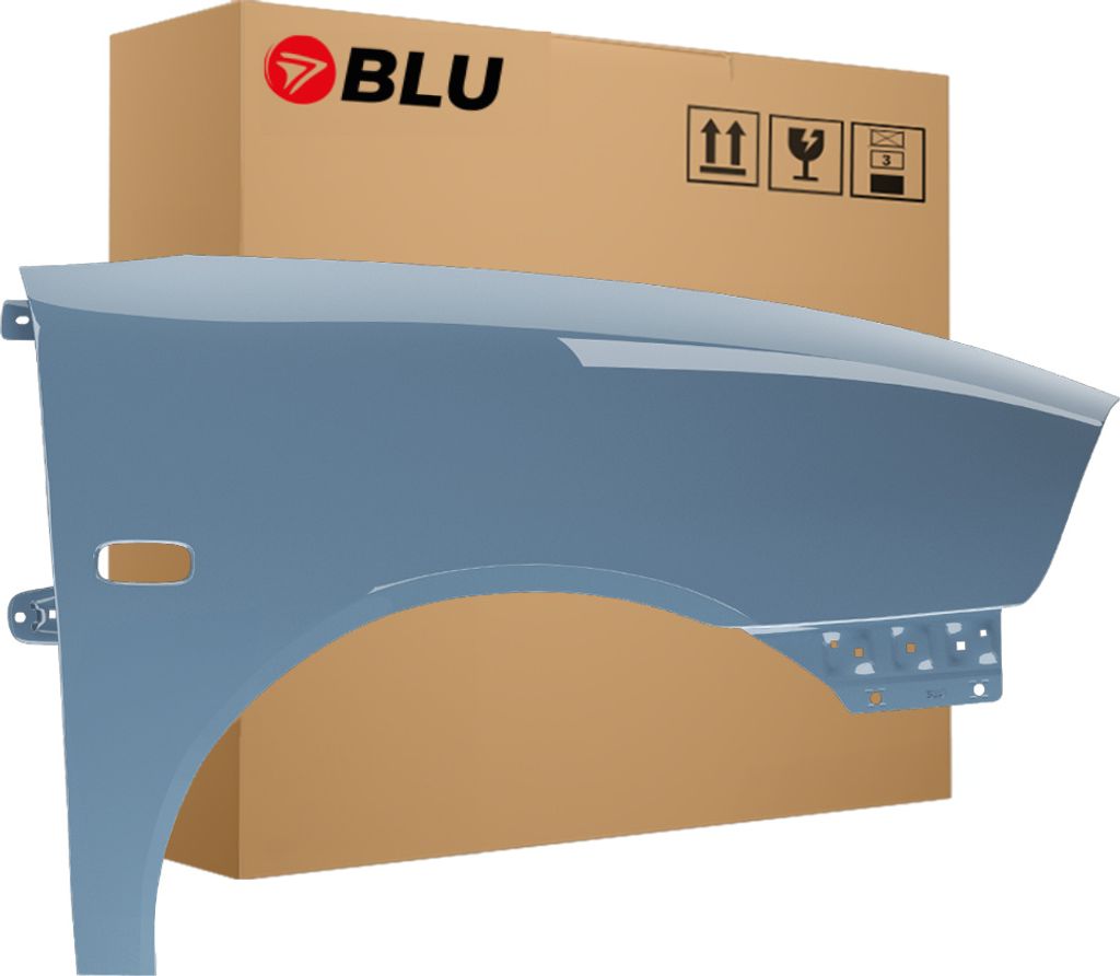 BLU Kotflügel Passend für Seat Ibiza Cordoba (6L - III 3. Generation) LW5W Rechts Blau BlauBrisa | 2002-2008 | Vorderseite Vorne | Lackiert | Ein...