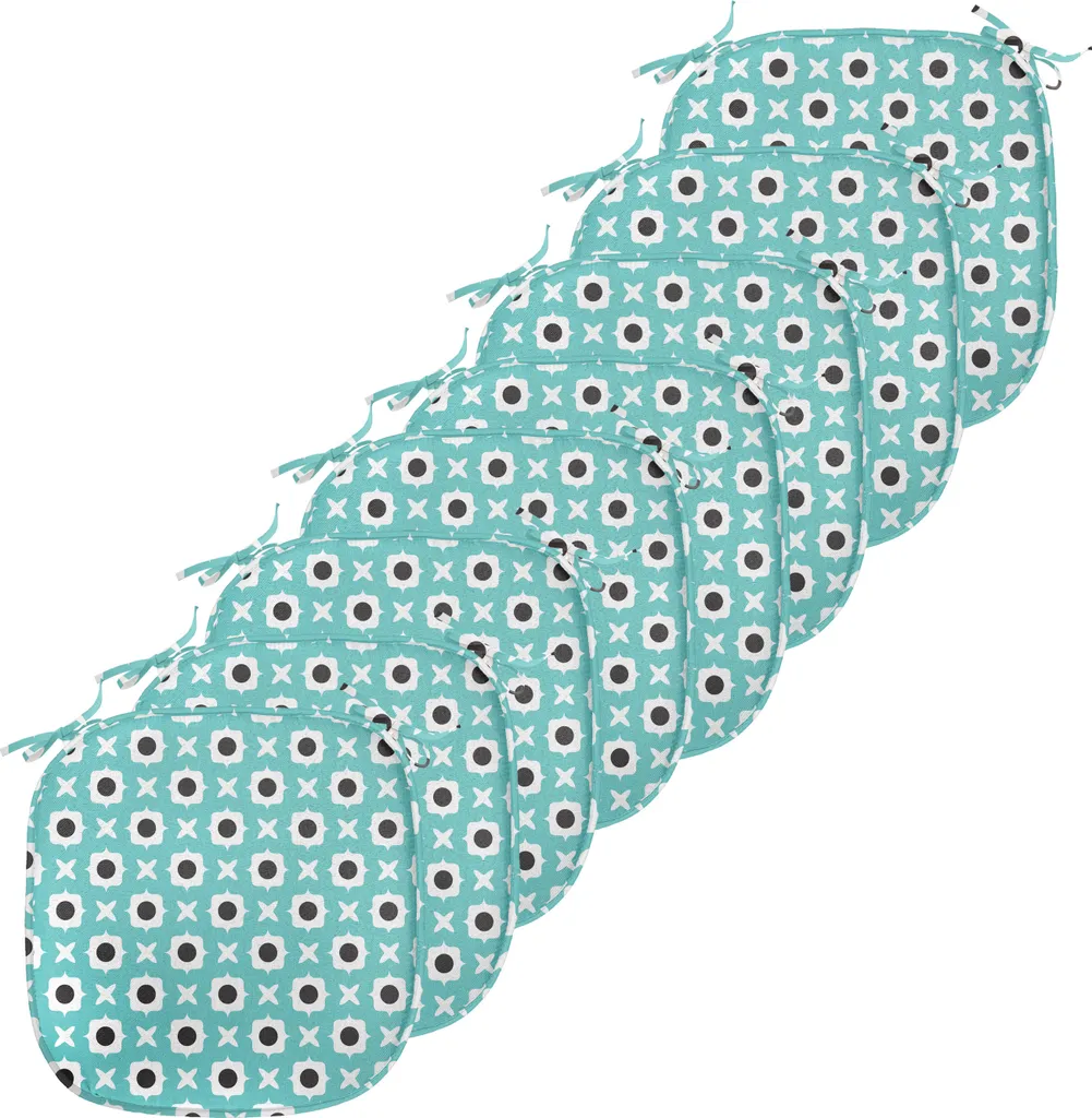 Lot de 8 galettes de chaise étanches 40x40cm pour cuisine et extérieur