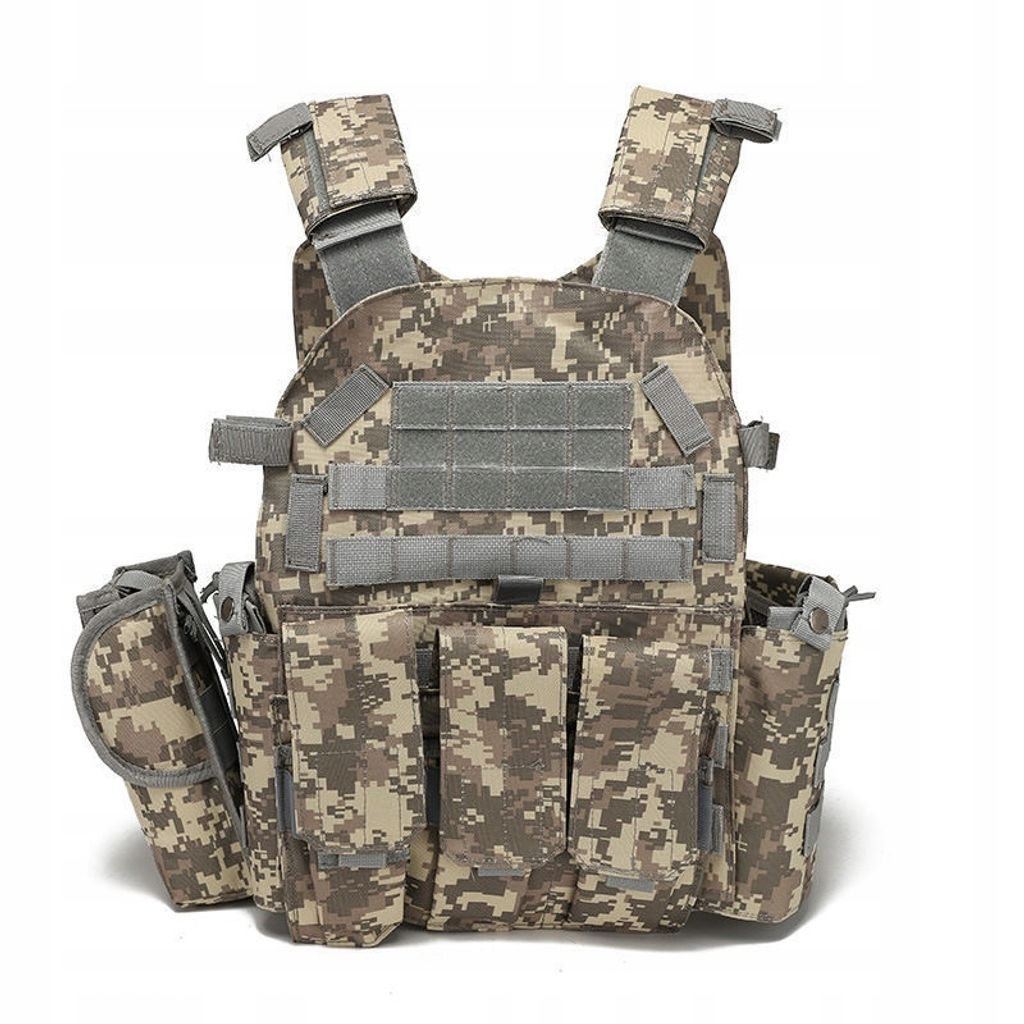 VOJENSKÁ TAKTICKÁ VESTA 600D MOLLE LOADERS Green Camo Obrázek produktu 