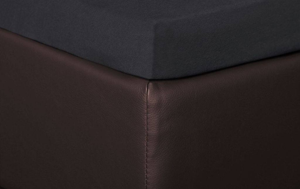 Bettwaren-Shop Topper Spannbettlaken Hausmarke Vario 90x190 - 100x220 cm titanium