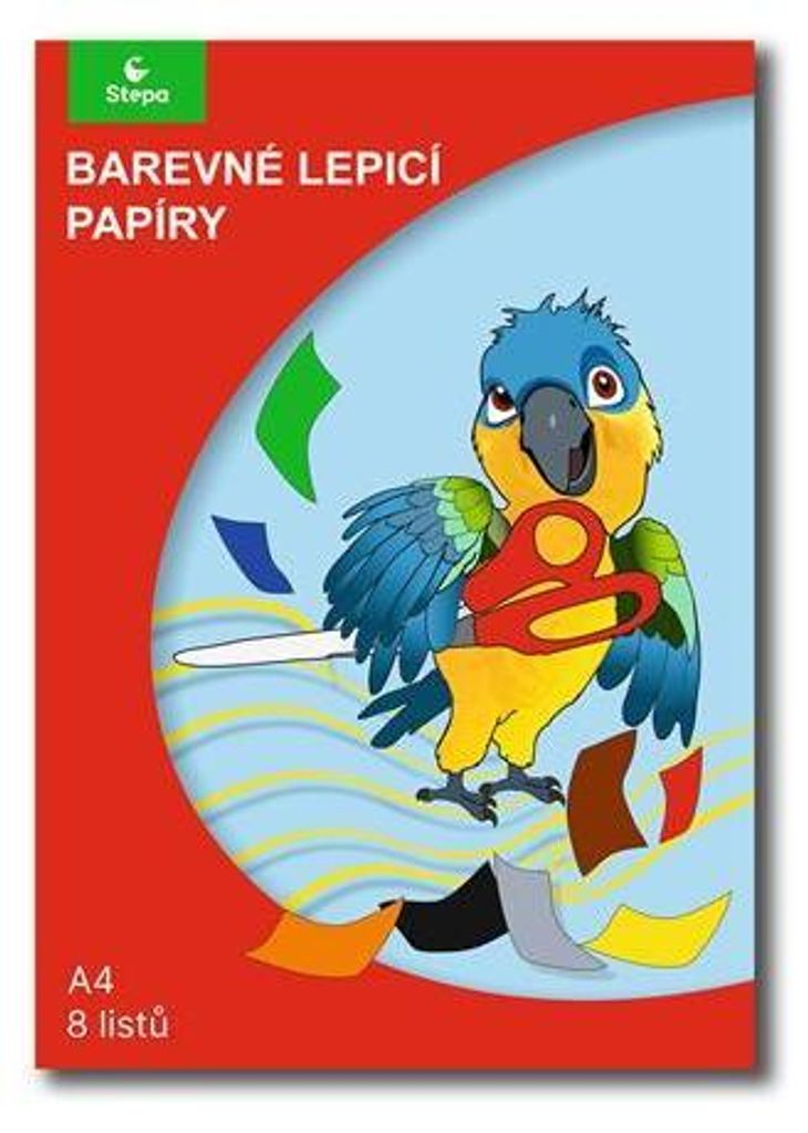 Kolorowe papiery samoprzylepne Stepa - A4, 8 arkuszy Zdjęcie produktu 