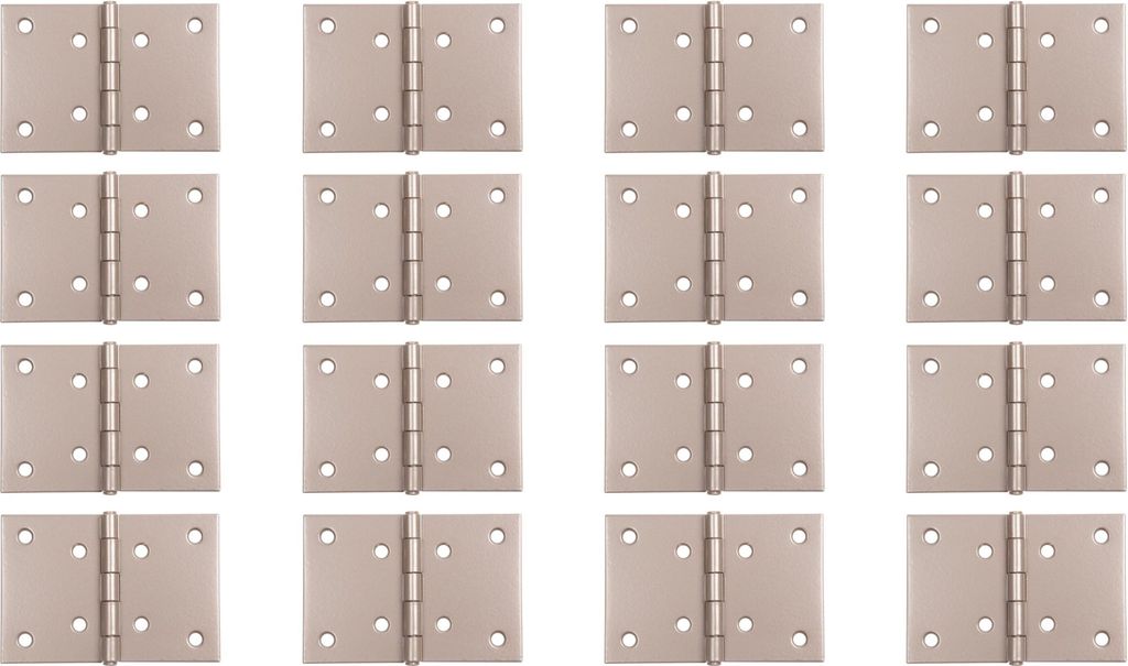 Alberts 821777 DURAVIS Scharnier, breit, perlbeige duplexbeschichtet RAL 1035, Größe 60 x 90 x 1,25 mm, 16er Set