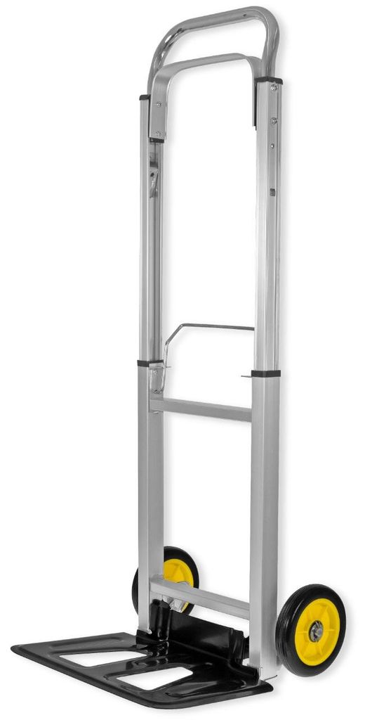 MISTER TOOL Alu-Sackkarre 90kg: Leichte und stabile Transportlösung für den Alltag, 390 x 240 mm Fläche, einstellbare Höhe, Faltbare Transportf...