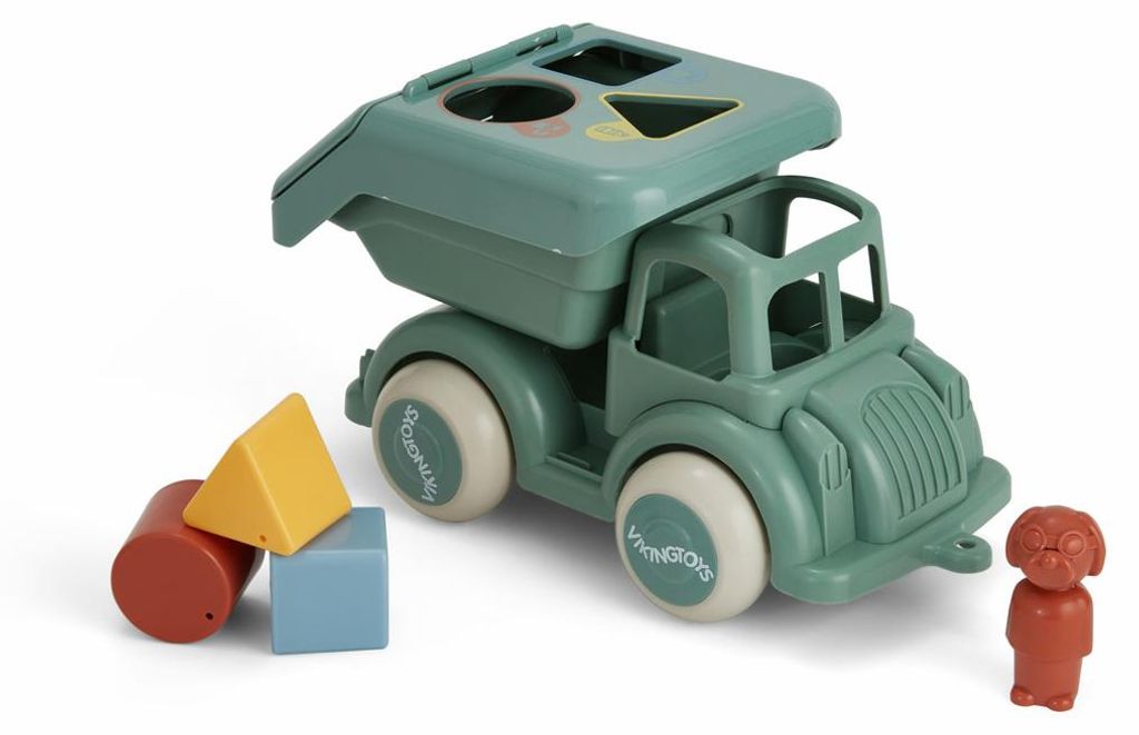 Viking Toys Formenbox Müllwagen - recyceltes Lernspielzeug für Kinder