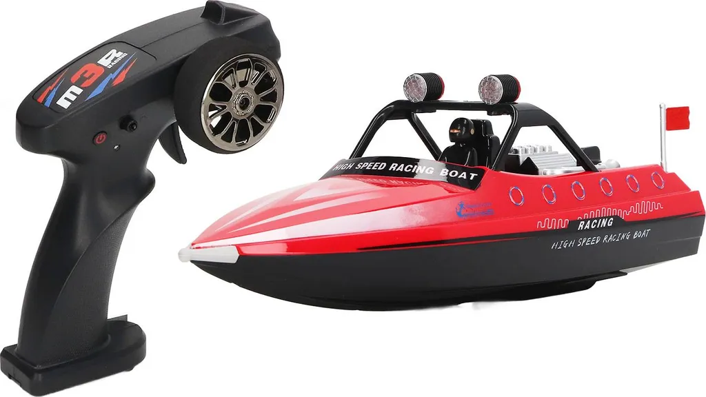 Bateau télécommandé 80m rouge - Jeu d'extérieur pour lac et piscine RC - 4