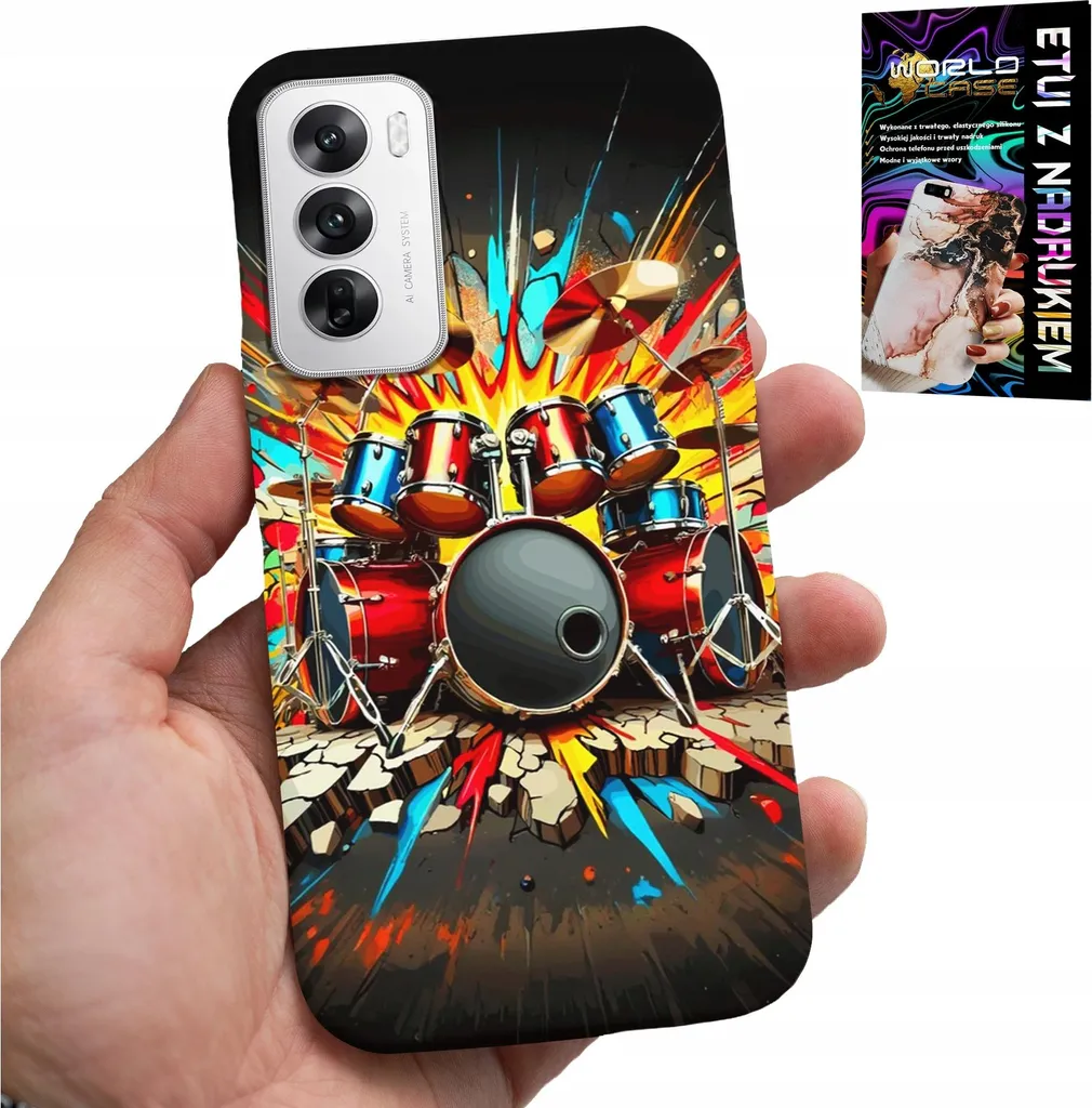 Regalo Idea Rock Oppo Reno12 Pro 5G - Cover Tamburi + Pellicola