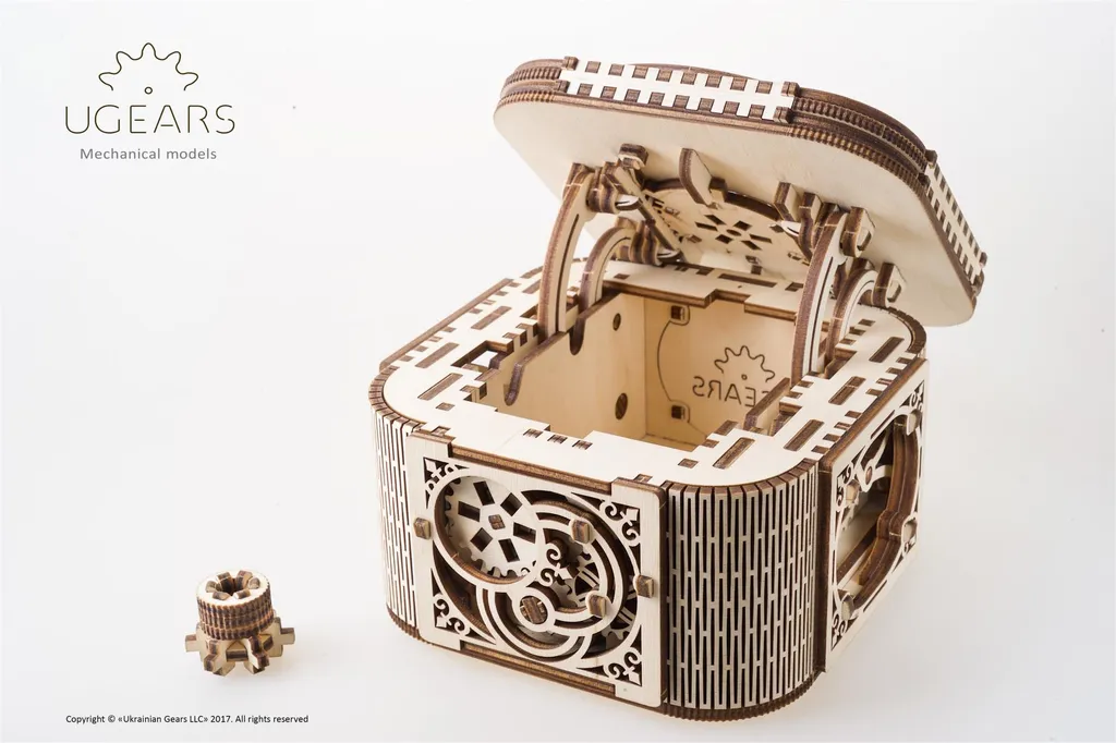 Coffre au Trésor Puzzle 3D en Bois avec Serrure à Code Mécanique - 7