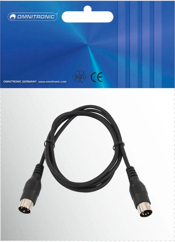 OMNITRONIC Cavo DIN 5pin MIDI 3m - 3