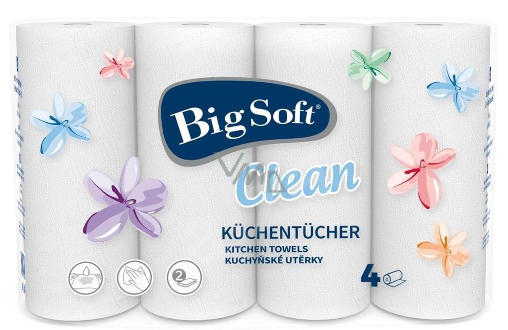 4x keukenrol 2-laags 50 vel