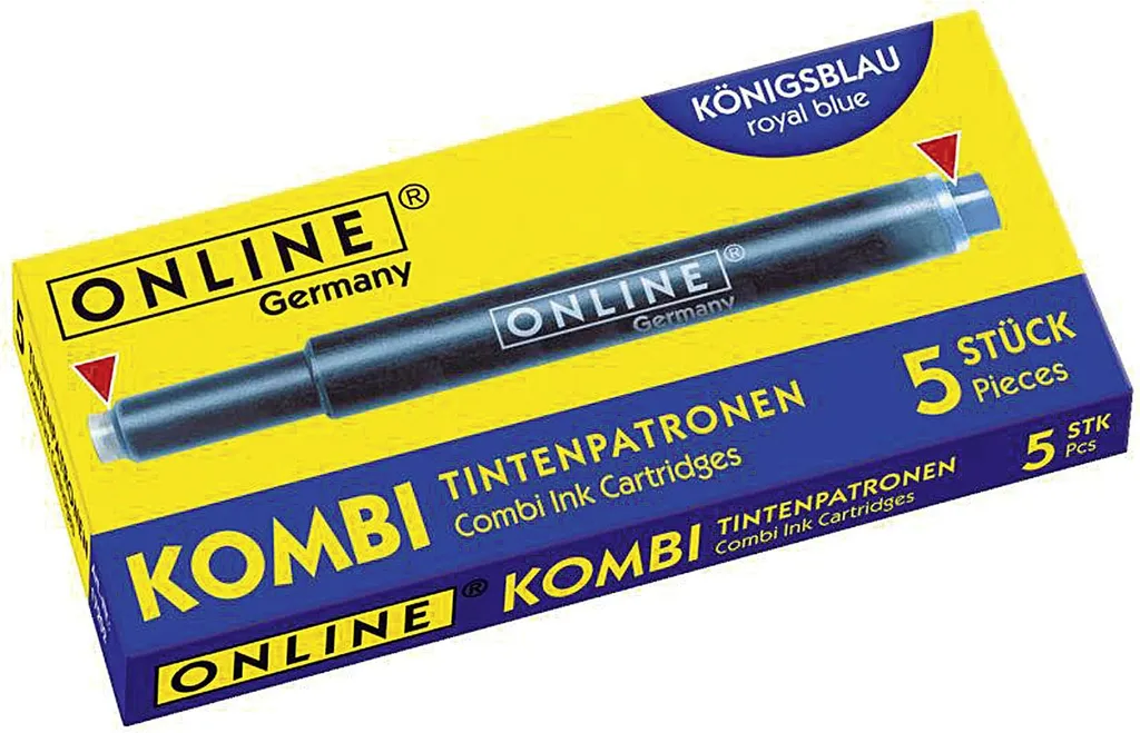 5 Cartucce d'inchiostro ONLINE 17202 Blu Royal - Fornitura Ufficio