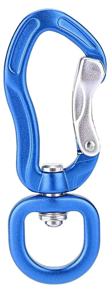 Kletterkarabiner Typ D, multifunktional, drehbar, rostfrei, poliert, selbstverriegelnd, Edelstahl, robust, für Drachen, Hundeleinen, Hängematten,...