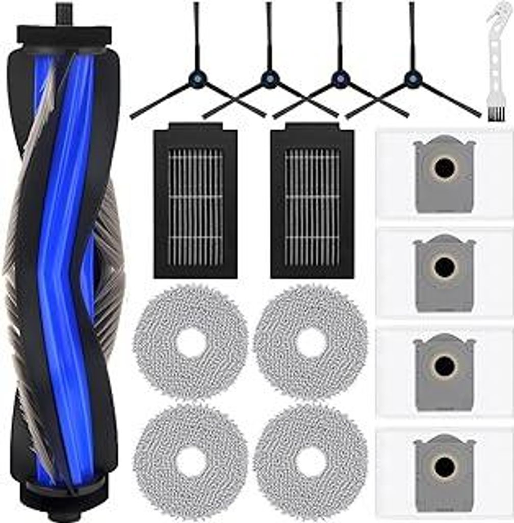 16 Stück Ersatz-Zubehör-Set für Ecovacs Deebot T50 Max/T50 Pro/T50 Omni/T50 Pro Omni/T50 PRO Omni Gen2 Staubsauger, Hauptbürste, Seitenbürste,...