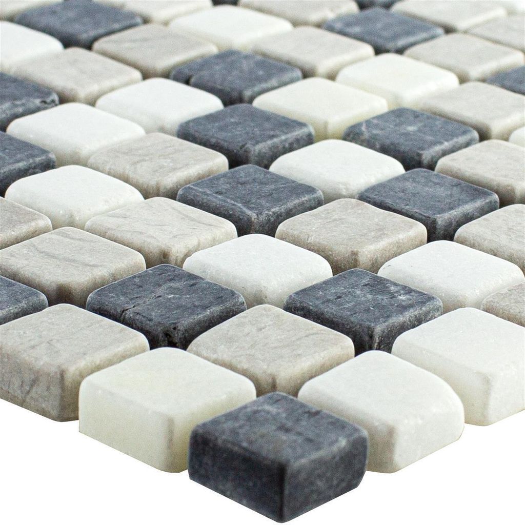 Marmor Mosaik Erdemol Beige Grau Schwarz