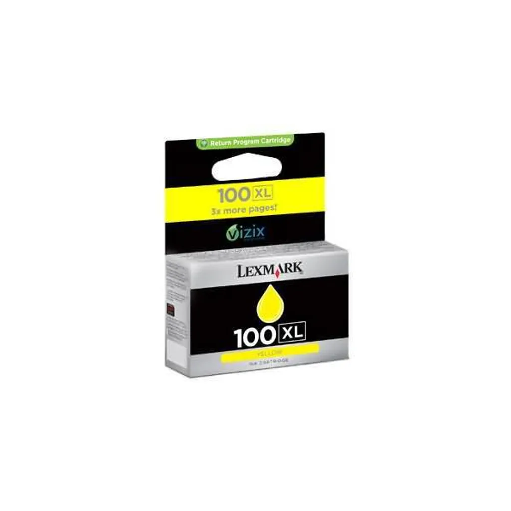 Cartouche jet d'encre jaune Lexmark No.100XL haute capacité originale