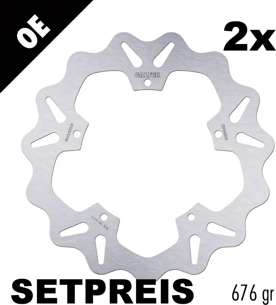 Paire de Disques de Frein Avant 240mm Galfer pour Piaggio Carnaby et X8