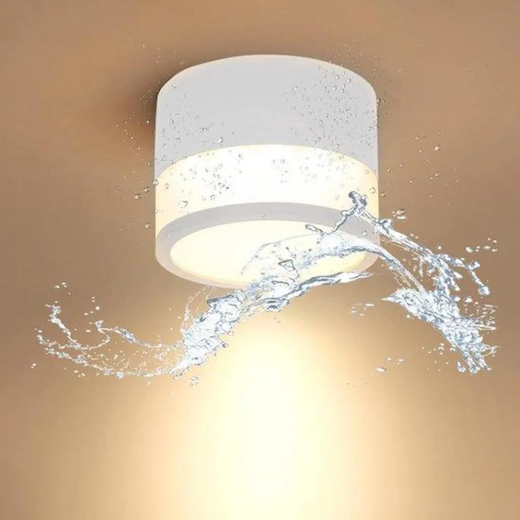 Luminaire LED salle de bains IP65 blanc chaud aluminium 10cm anti-buée