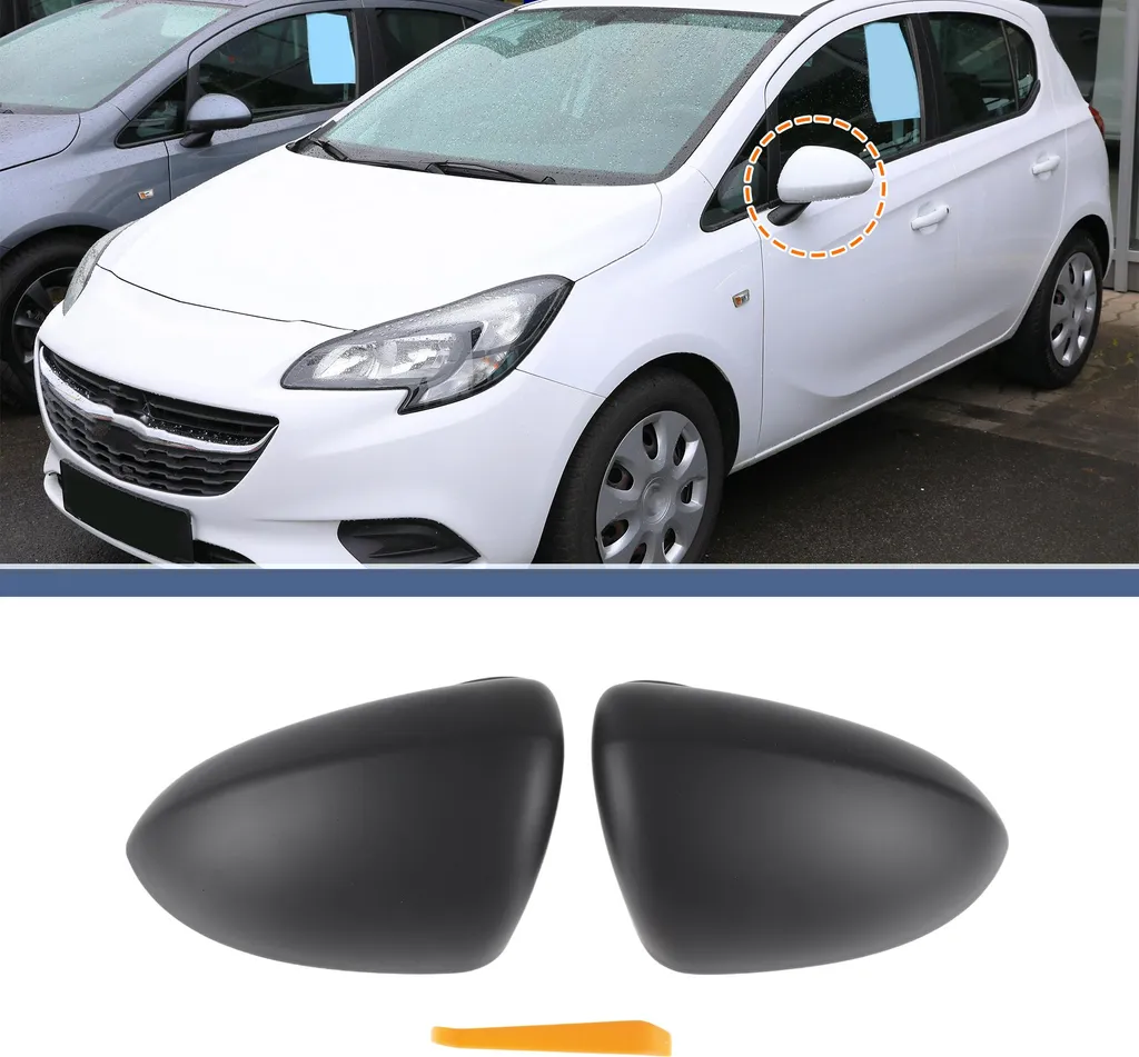 Caches Rétroviseurs Opel Corsa D E Gris 2006-2019 Finition ABS Résistante