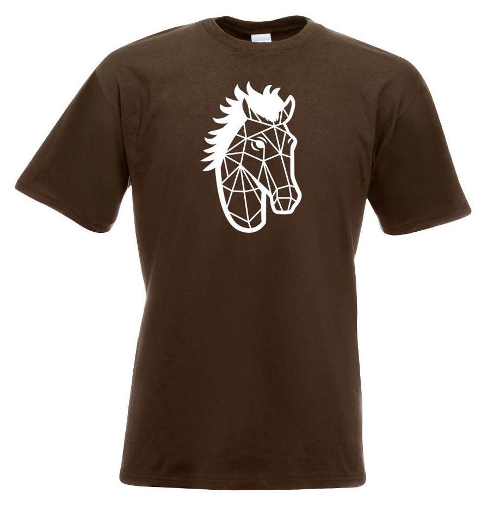 Kiwistar - T-Shirt - Chocolate - Polygon Pferd Stute Tier Art Herren Funshirt Bedruckt Design Sprüche Spruch Motive - mit Motiv Bedruckt - Funshir...