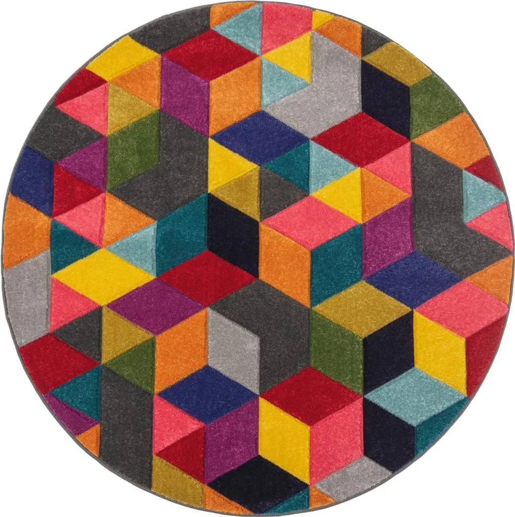 Tapis rond Spectrum Dynamic Multi 160 cm : finit les sols froids et nus