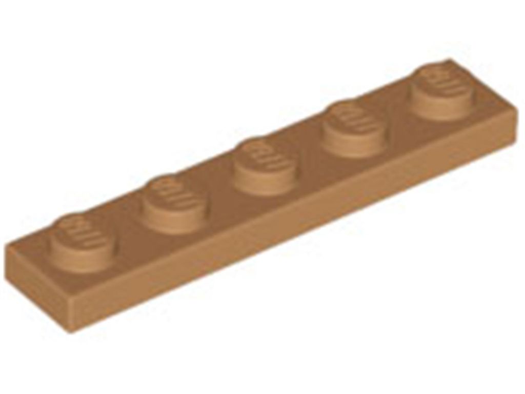 Lego 1x5 Platte 78329 - 10 Stück Mittleres Nougat