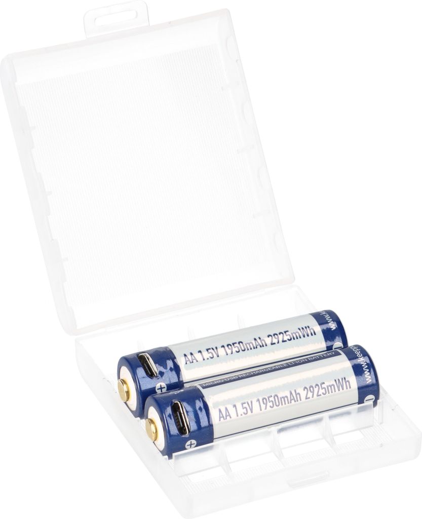 AA 1,5V 2925mWh (ca. 1950mAh) Lithium Ionen Akku (Wiederaufladbar über micro USB)