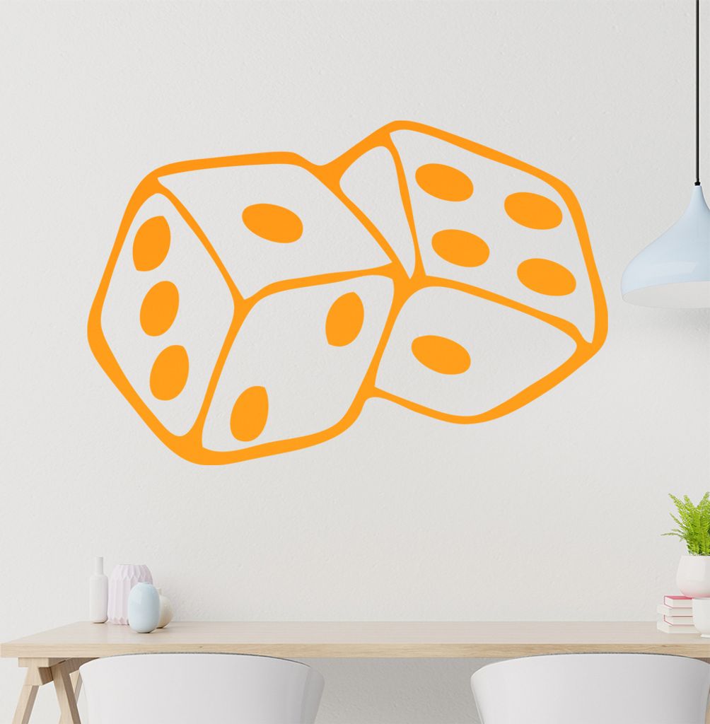 Würfel Wandtattoo in 6 Größen - Wandaufkleber Wall Sticker - Dekoration, Küche, Wohnzimmer, Schlafzimmer, Badezimmer