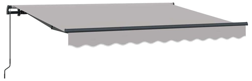 vidaXL Einziehbare Markise Hellgrau 250 x 200 cm Stoff