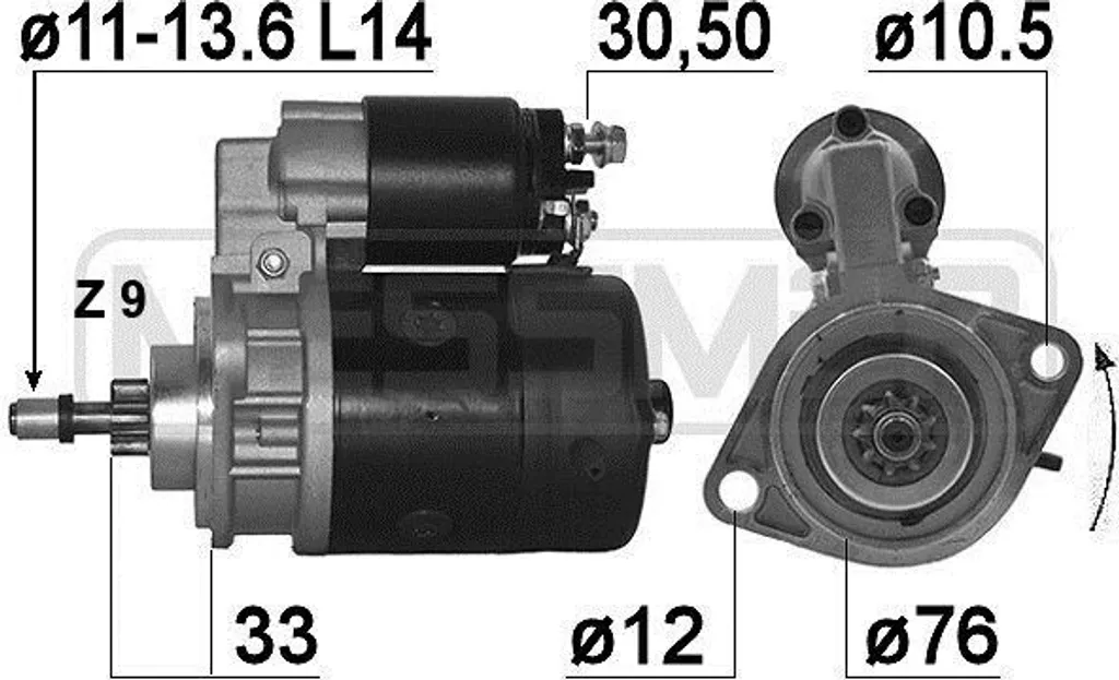 Démarreur anti panne ERA 220092A pour VW Coccinelle 12V