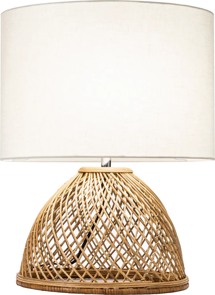 Lampe de Table Anti-Éblouissement en Jute et Osier pour Éclairage Doux D30