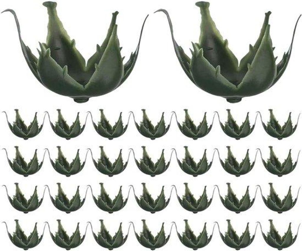 Plastik-Blumen-Accessoires-Satz - Grünblume und Nelken- Dekoration - 30 Stück