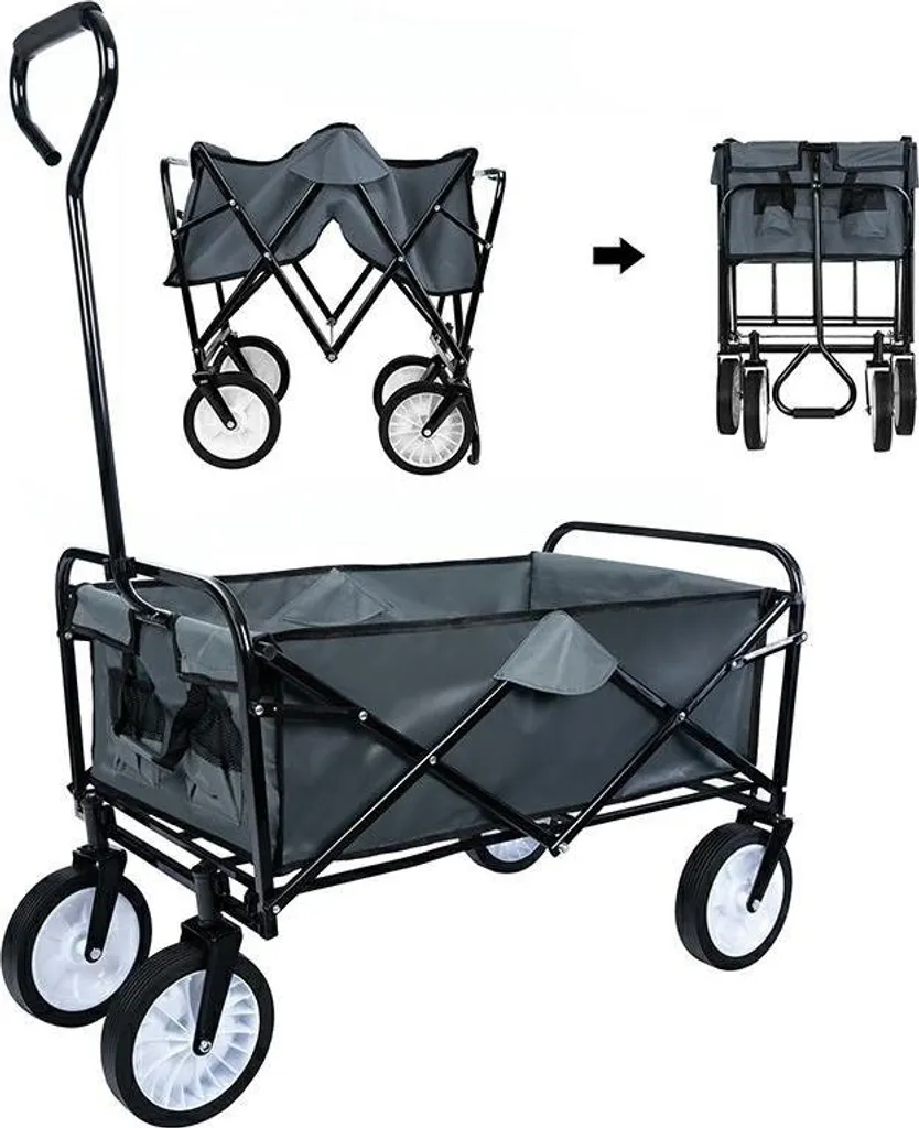 Chariot pliant Carruzzo O4A ultra compact avec 4 roues directionnelles