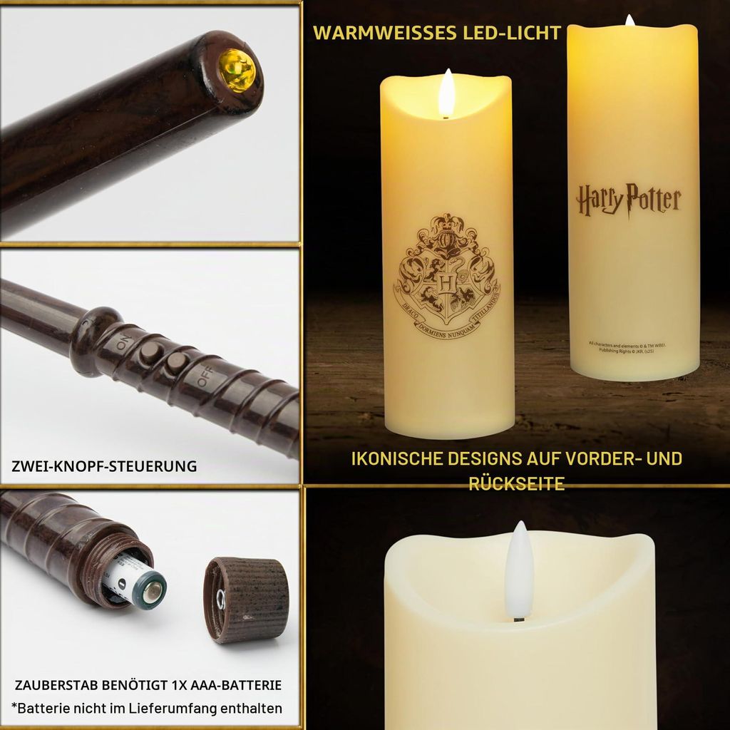 Harry Potter LED Kerze Mit Zauberstab Fernbedienung