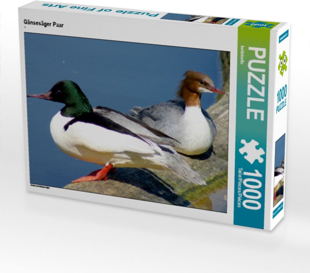 Calvendo Gänsesäger Paar 1000 Teile Puzzle quer 640x480mm, CALVENDO; 7326634