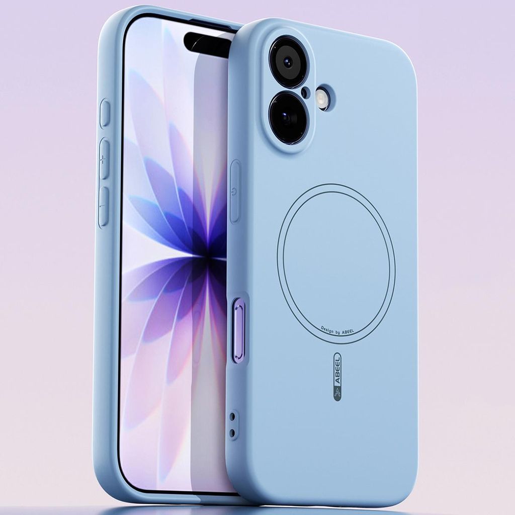 Magnetische Handyhülle für iPhone 17, MagSafe kompatible, Flüssig Silikon Stoßfest Kratzfest Hülle Blau