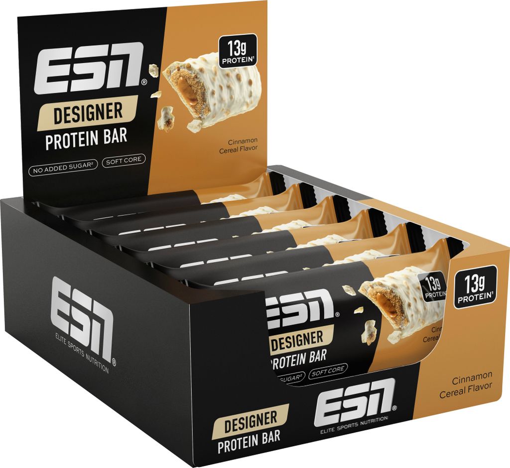 ESN Designer Protein Bar- 12x 45g Cinnamon Cereal Produktbild 