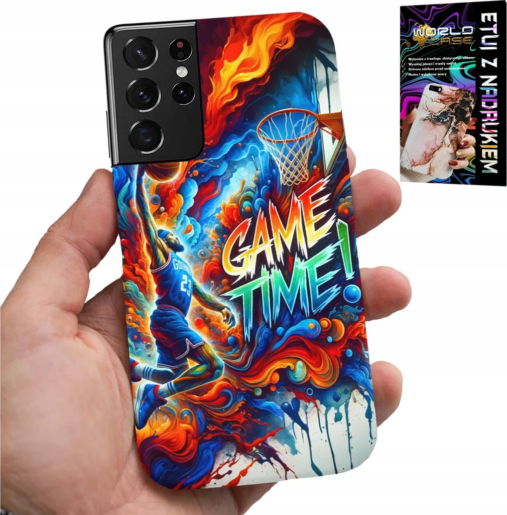 Custodia Basket NBA Game Time per Samsung S21 Ultra + Foil Display
