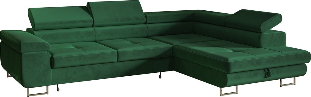 Ecksofa L-Form, mit Schlaffunktion, mit Bettkasten, Ausziehbares Schlafsofa, Schlafcouch, Eckcouch, Freistehende, Gästebett, Wohnzimmermöbel, Rec...