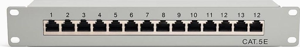 Patchpanel 10 Zoll – 12 Ports Cat5e STP