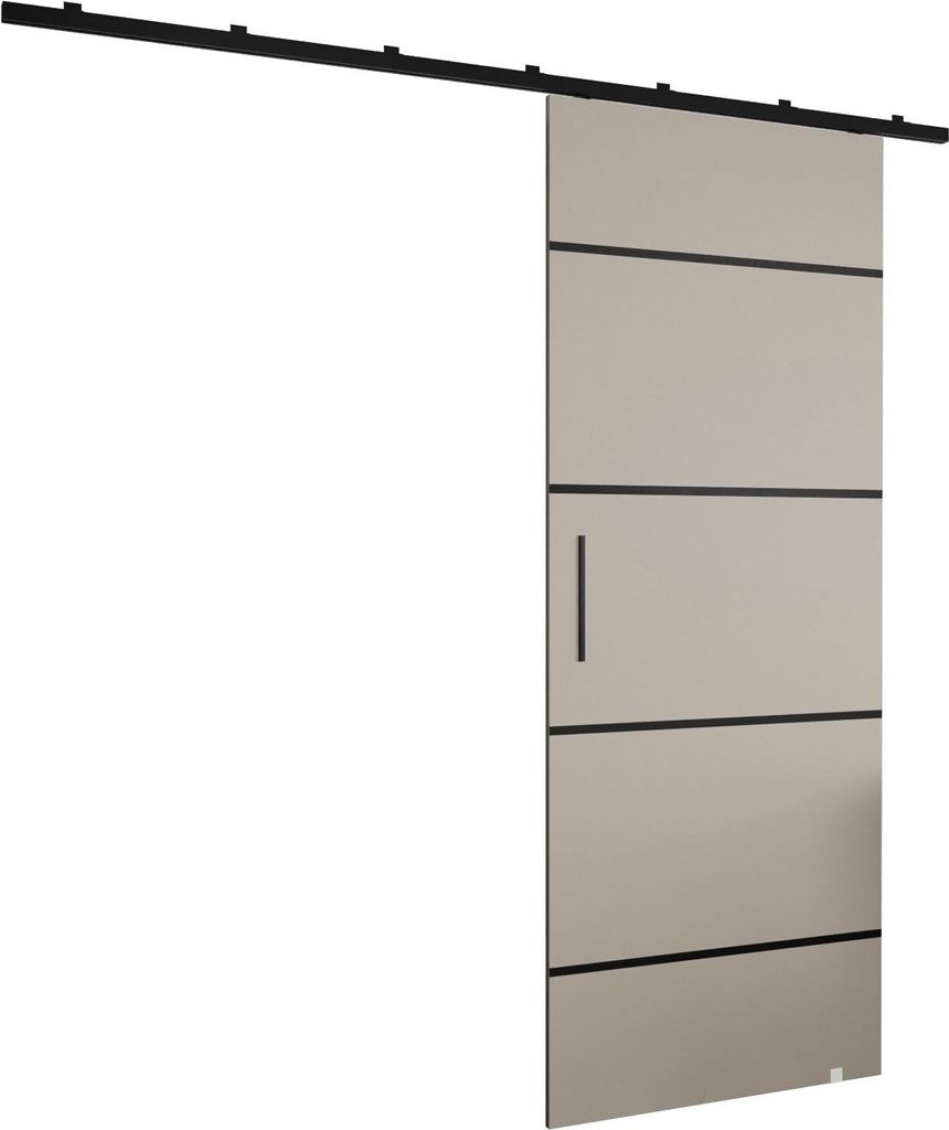 MEBLE KRYSPOL Zonda IV Schiebetürset mit Schiene - 90x204 cm - Kaschmir