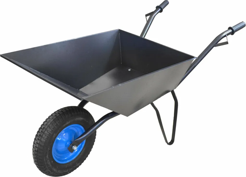Brouette pour gravats et chantier 70L, acier renforcé 1,0 mm stable