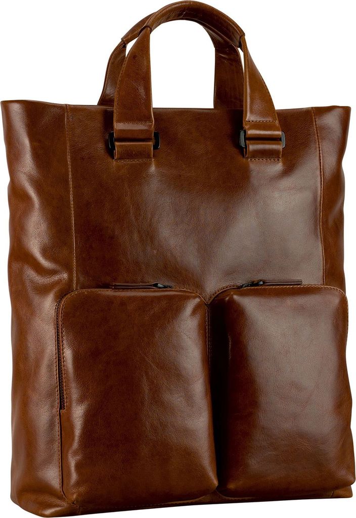 LEONHARD HEYDEN Leder Laptoprucksack Rucksack mit Laptopfach Porto Tote Bag / Backpack Brown braun