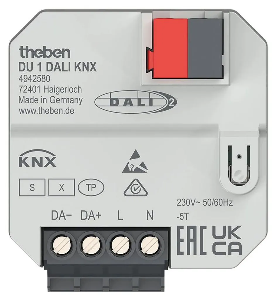 THEBEN 4942580 Actionneur DALI DU 1 DALI KNX TP Data Secure UP 1f