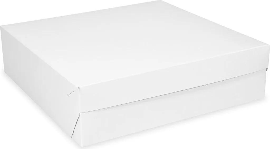 Boîte transport gâteau 22x22x9 cm anti-écrasement Wimex, pack de 50 ks